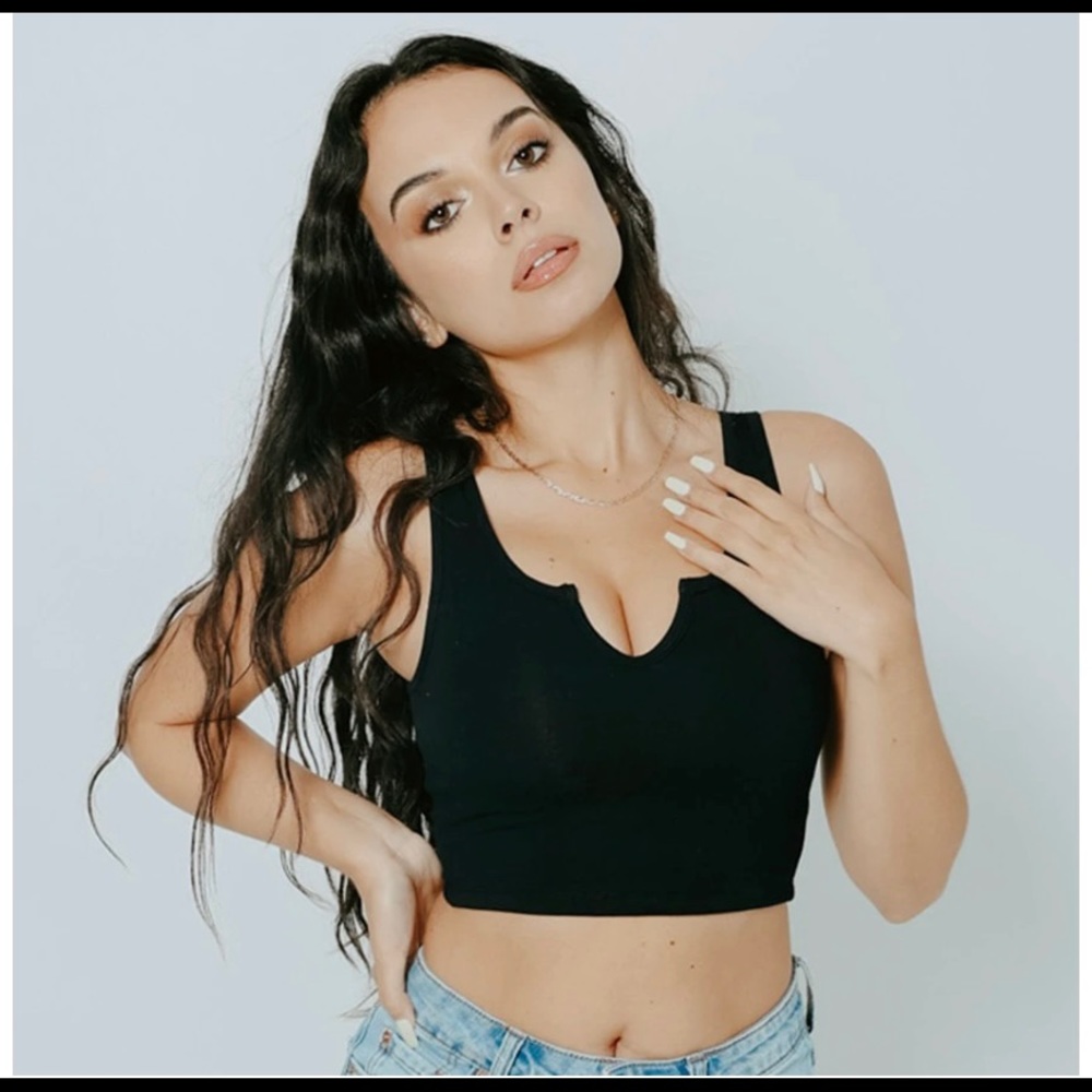 Klassy Network V Cut Brami Crop Top